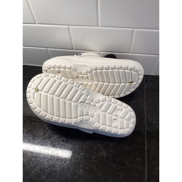 Crocs JUNIORS Classic Lined Super Cute Panda Bear Clog Shoes Black White Size 5 - Picture 9 of 10